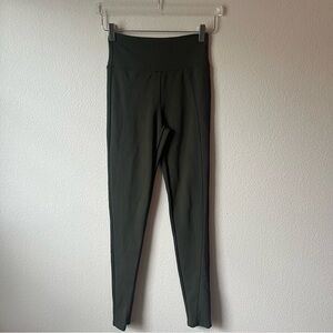 Spanx Assets Olive Green High Waisted Ponte Knit Leggings Size Small
